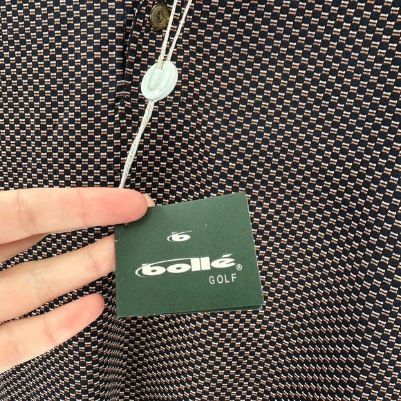 NWT Bolle Golf Multicolor 60s Two Ply Mercerized Cotton Short Sleeve Polo Medium - Picture 3 of 10